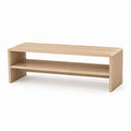 Table basse rectangulaire chêne clair en MDF plaqué chêne 120 x 60 x 45 cm