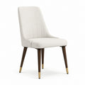 Chaise de salle à manger beige en polyester bouclé et bois d'hévéa 58 x 63 x 86 cm